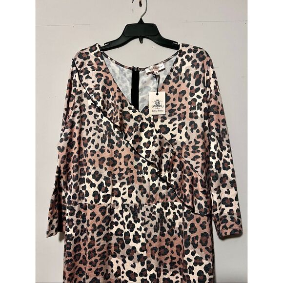 Jorge Perez Brown Tan Leapord pant suite / JumpSuit 1X - Picture 2 of 6